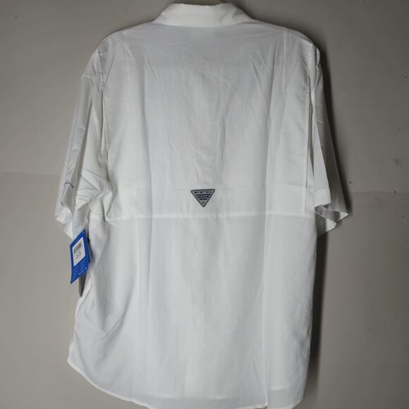 NWT Columbia PFG Shirt Mens Medium Los Angeles Rams White Tamiami SS Omni-Shade - Picture 6 of 7